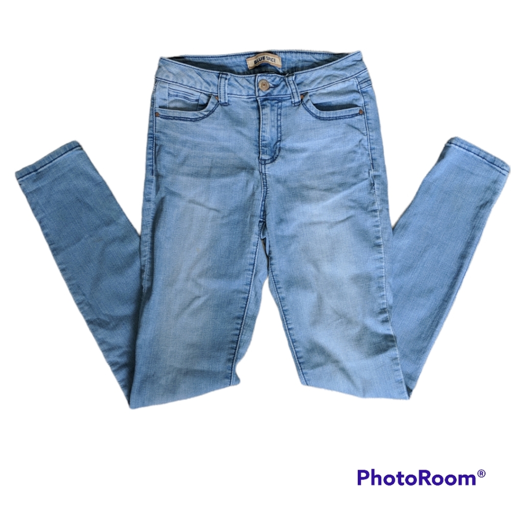 5/$25 Blue Spice Light Blue Denim Skinny Jeans Size 1
